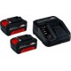 EINHELL 18 v/3.0 ah starter kit, 2 accu's, power x-change 4512098