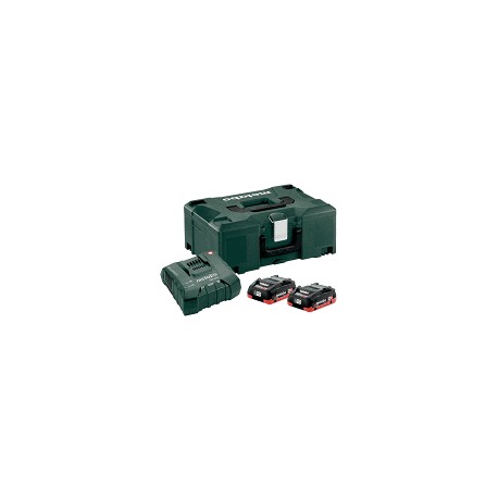 METABO Basis-set: accu-packs + lader basisset 18 v: 2 x lihd 4.0 ah, lader asc ultra 685130000