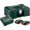 METABO Basis-set: accu-packs + lader basisset 18 v: 2 x lihd 4.0 ah, lader asc ultra 685130000