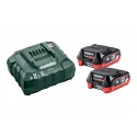METABO Basis-set: accu-packs + lader basisset 12 v: 2 x lihd 4,0 ah, lader asc 55 685301000