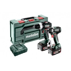 METABO Accu combo set 18 volt Accu-boorschroefmachine en accu-slagschroevendraaier 2.8.4 18v: bs 18 lt bl+ssd 18 lt 200 bl 685