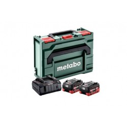METABO Basis-set: accu-packs + lader basisset 18 v: 2 x lihd 10.0ah, lader asc 145 685142000