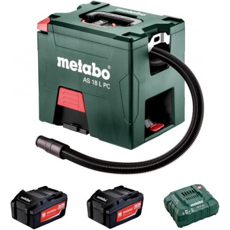 METABO Accu-alleszuiger 18 volt 2 x 5.2 ah li-power, asc 30-36 as 18 l pc 602021000