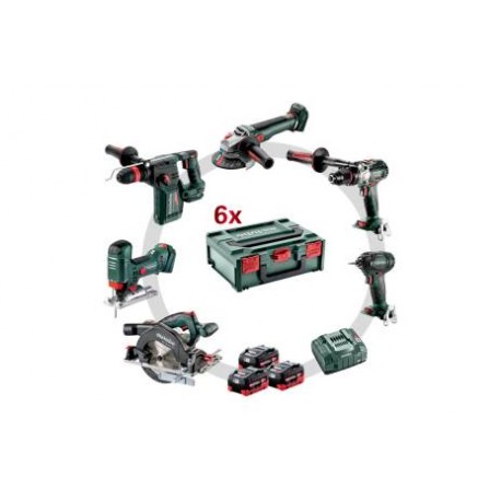 METABO Accu combo set 18 volt combo set 6.3.2 18v: sb+ssd+kh+sta+wb+ks 685223000