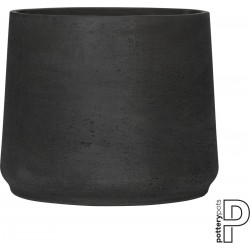 POTTERYPOTS Bloempot Patt Black washed-Grijs-Zwart D 34 cm H 28.5 cm P3026-28-33