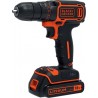 BLACK+DECKER 18V Lithium Ion accu schroef-/boormachine met 1,5Ah accu, 1 variabele snelheid, 11 koppelinstellingen, LED verlic