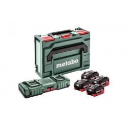 METABO Basis-set: accu-packs + lader basisset 18 v: 4 x lihd 5.5ah, 2 x asc 145 duo 685180000