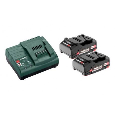 METABO Basis-set: accu-packs + lader basisset 18 v: 2 x 2.0ah li-power, lader sc 30 685161000