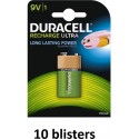 DURACELL RCR Ultra NiMH batt 9V 170mAh - 10 stuks BD6LSDHR61-BL1