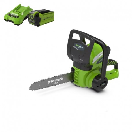 GREENWORKS 40 Volt Accu Kettingzaag + 2 Ah accu en lader G40CS30K2