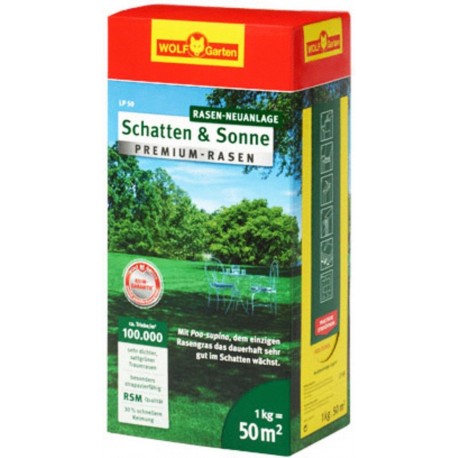 WOLF-GARTEN Graszaad schaduw gazon 50m2 LP 50 3820435