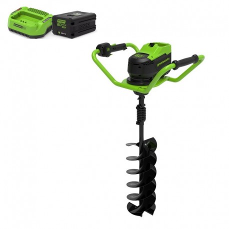 GREENWORKS Grondboormachine inclusief 60V accu en lader GD60EAK4