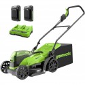 GREENWORKS 48 Volt (2X24 Volt) Accu grasmaaier met 4 x 2Ah accu en lader G24X2LM36K22X