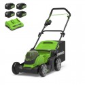 GREENWORKS 48 Volt (2X24 Volt) Accu grasmaaier met dual lader en 4 x 4Ah accu G24X2LM41K44X