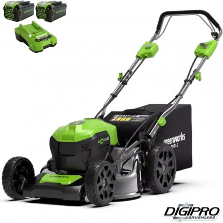 GREENWORKS 40 Volt accu grasmaaier met 4Ah accu en lader GD40LM46SPK4