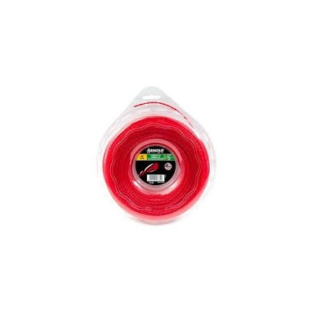 ARNOLD Trimmerdraad, Rond, Gedraaid, Rood 2,0 mm, 98 meter 1082-U5-2098
