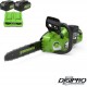 GREENWORKS 48 Volt (2X24) Volt accu kettingzaag met lader en 2 x 4Ah accu GD24X2CS36K4X
