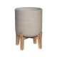 POTTERYPOTS Charlie M (Feet low), Grey Washed PFL3024-17-34
