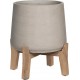 POTTERYPOTS Patt M (Feet Low), Grey Washed PFL3026-14-34