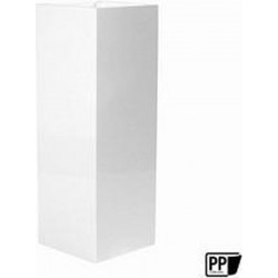 POTTERYPOTS Hoge vierkante bloembak wit glans - Fiberstone - Glossy White Yang E1005-S1-W