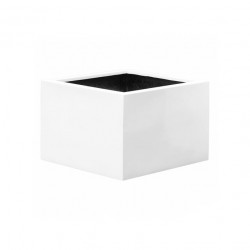 POTTERYPOTS Fiberstone Glossy White Jumbo Middle High (XL) E1070-S1-W