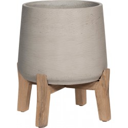 POTTERYPOTS Bloempot Patt Feet Low Grey Washed-Grijs-Beige D 39.5 cm H 43 cm PFL3026-28-34