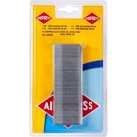 AIRPRESS Blister 1.000 Minibrads 40 mm 4302040