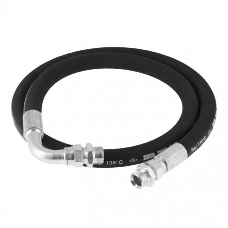 AIRPRESS Hogedruk luchtslang 3/4" 1 m 105 bar recht + kniestuk 36383K