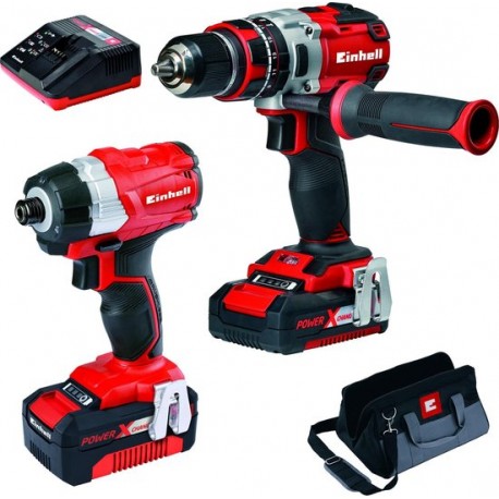 EINHELL Accu power tool kit 18v/2.0ah/4.0ah bl (accu klopboormachine + accu slagschroefmachine koolborstelloos 4257216