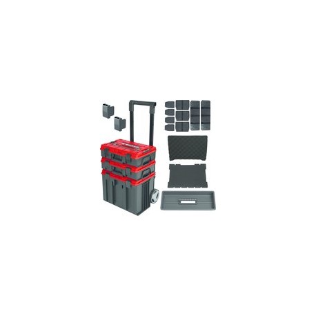 EINHELL Systeemkoffer E-case tower - 1x e-case s met foam-binnenzijde - 1x e-case s met kunststof vakverdeler 4540015