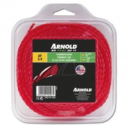 ARNOLD Trimmerdraad, Rond, Gedraaid, Rood, 3,3 mm, 9 m 1082-U3-3309