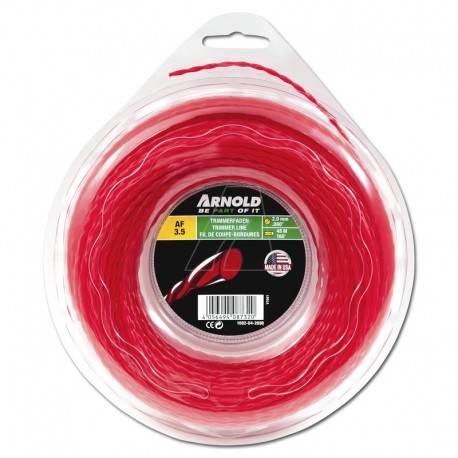 ARNOLD Trimmerdraad, Rond, Gedraaid, Rood, 2,0 mm, 50 meter 1082-U4-2050