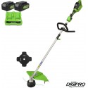 GREENWORKS 48 Volt (2X24 volt) Accu Trimmer inclusief 2 Accu's en dual lader GD24X2TXK4x