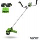 GREENWORKS 48 Volt (2X24 Volt) Accu trimmer incusief 2 accu's en lader GD24X2BCBK4X