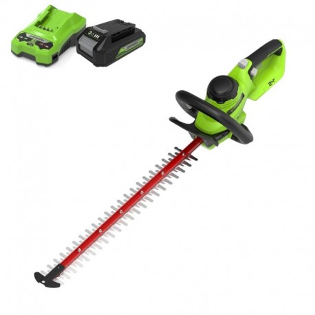 GREENWORKS 24 Volt Accu Heggenschaar met 2Ah accu en lader G24HT56IIK2