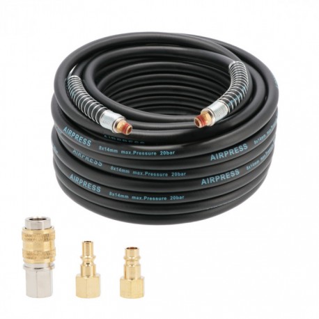 AIRPRESS Luchtslang - 20 bar - 1/4 inch nippels 40492