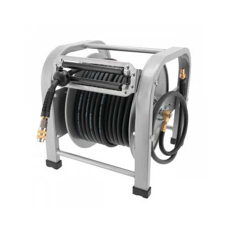 AIRPRESS Luchtslanghaspel vloermodel zelfoprollend 1/4 inch buitendraad 10 x 16 mm 30 m 20 bar 46510