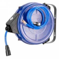 AIRPRESS Luchtslanghaspel wandmodel 15 bar 12 m 3/8 13.5 x 9.5 mm PU draaibaar met accessoires 4651012