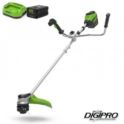 GREENWORKS 60 Volt accu Trimmer en Bosmaaier met 4Ah accu en lader GD60BCBK4