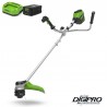 GREENWORKS 60 Volt accu Trimmer en Bosmaaier met 4Ah accu en lader GD60BCBK4