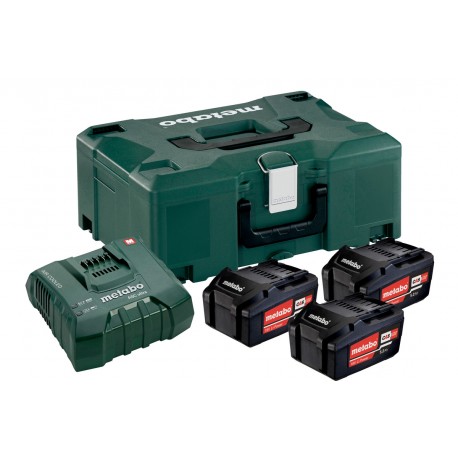 METABO Basis-set: accu-packs + lader in metaloc Basisset 18 V: 3 x 5.2 Ah, lader ASC ULTRA 685068000