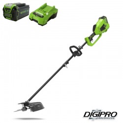 GREENWORKS 40 Volt Accu Trimmer en Bosmaaier inclusief 4.0 Ah accu en 40 Volt lader GD40BCK4