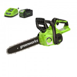 GREENWORKS 40 Volt accu Kettingzaag met 30 cm zwaardlengte met 2Ah accu en lader G40CS30IIK2