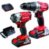 EINHELL Accu Power Tool Kit 18v/2.0 ah (Accu Klopboormachine + Accu Slagschroefmachine), Power x-change 4257214