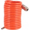 AIRPRESS Spiraalslang Nylon  Binnen Ø 6 - Buiten Ø 8 mm  Type Orion snelkoppeling en insteeknippel  3 meter  12 bar 45890-SL