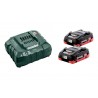 METABO Basis-set: accu-packs + lader basisset 18 v: 2 x lihd 4.0 ah, lader asc 55 685174000